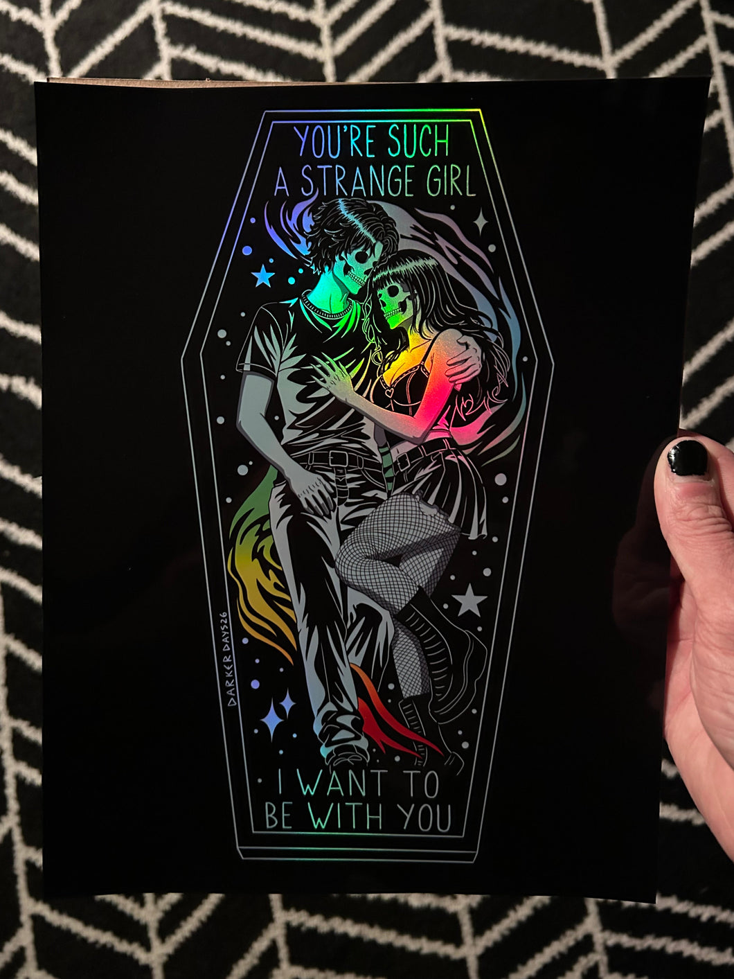 Strange Girl Holographic Print