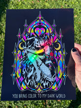 Bring Color to my Dark World Holographic Print