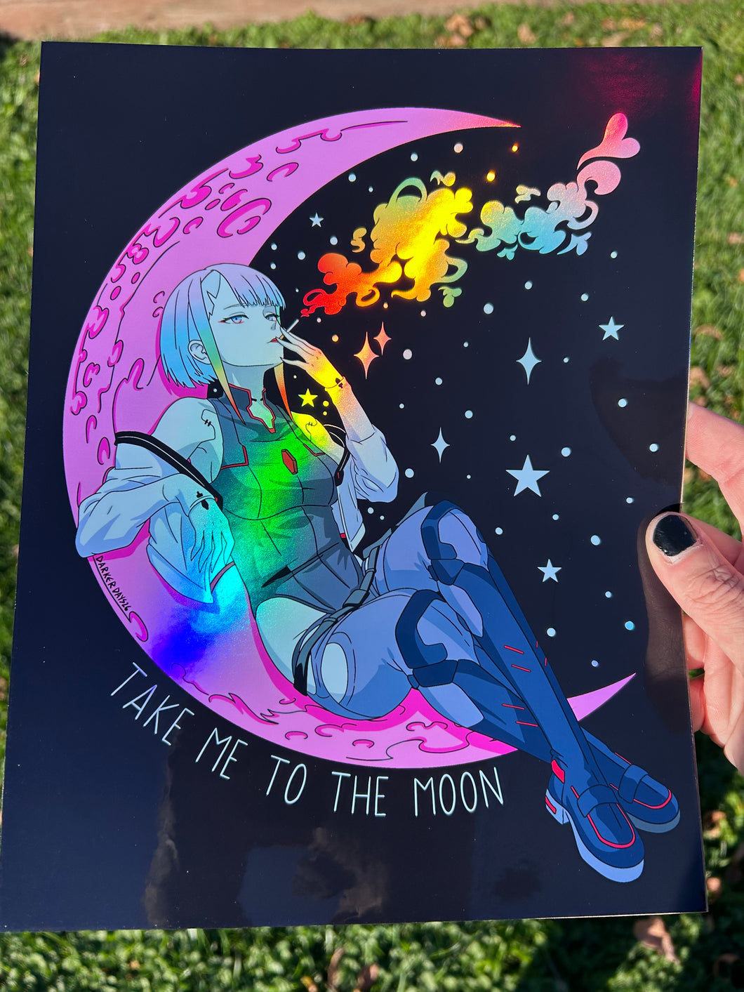 Take Me To The Moon Holographic Print