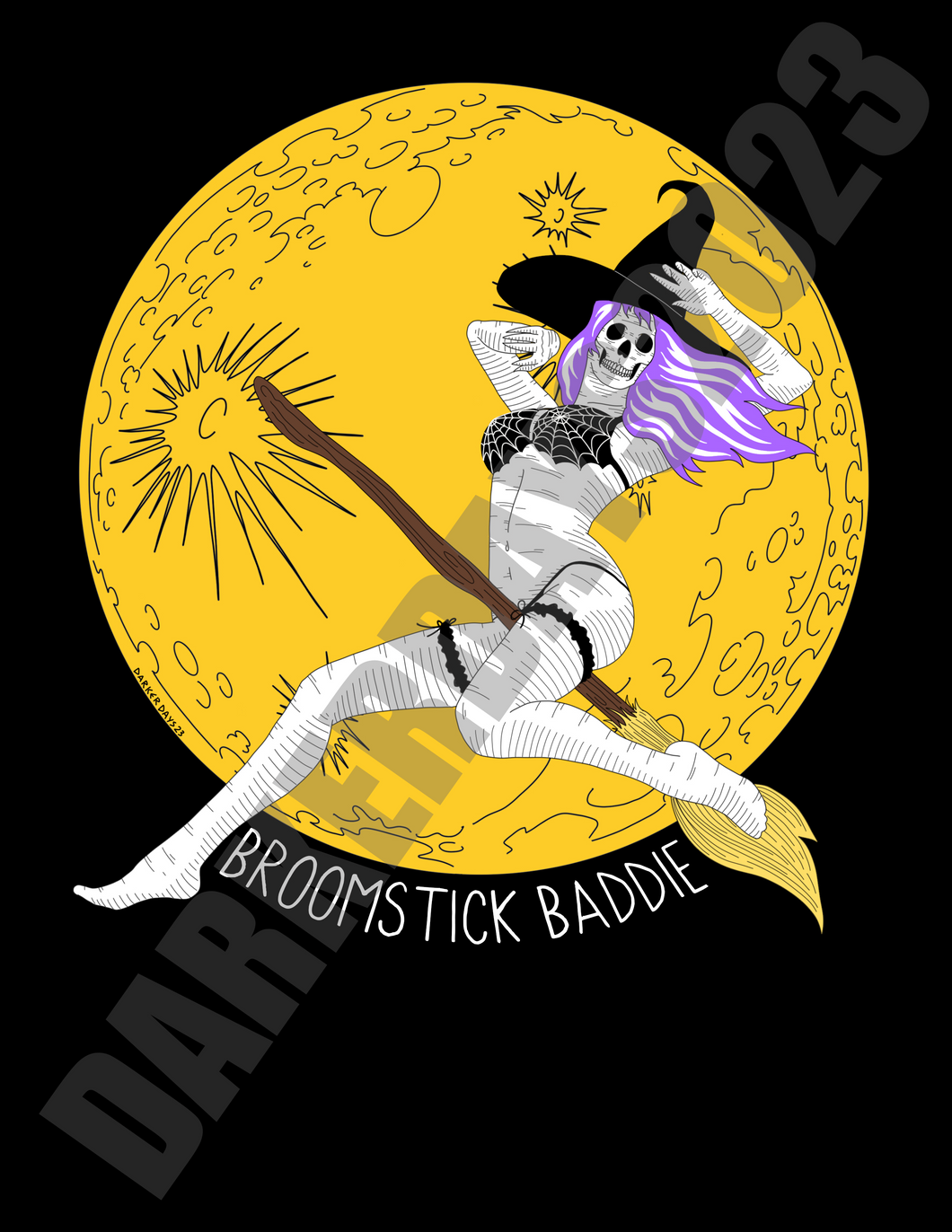 Broomstick Baddie Print