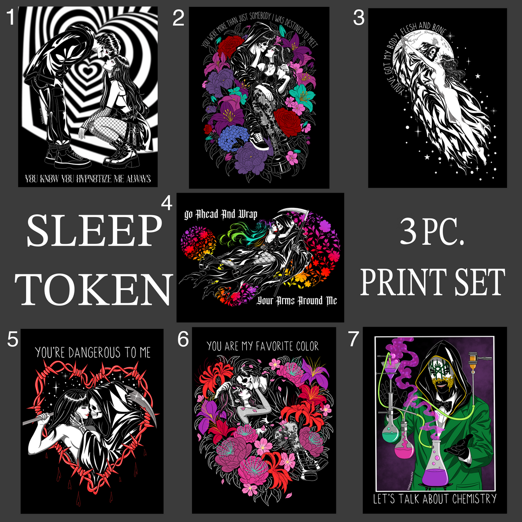Sleep Token 3pc. Custom Print Package