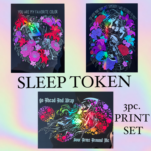 3pc. Holographic Sleep Token Print Set