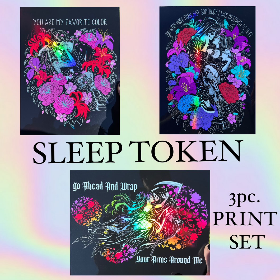 3pc. Holographic Sleep Token Print Set