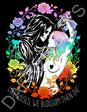 Like Roses Holographic Print ( Multicolored or Red)