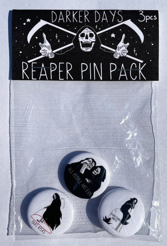 Reaper Button Pin Pack 3pc.