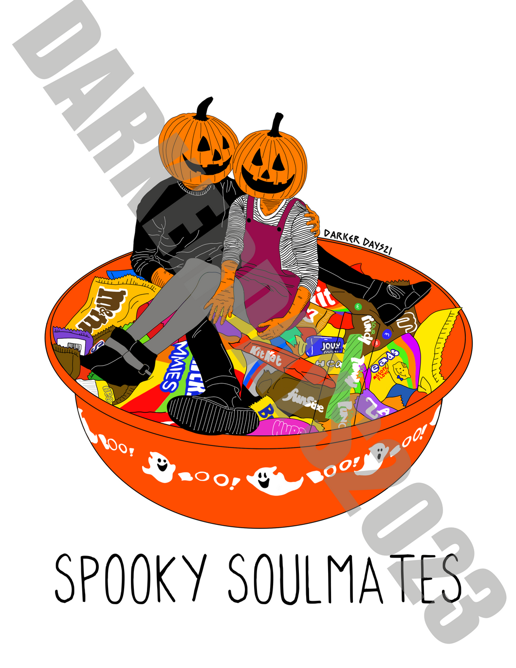 Spooky Soulmates Print