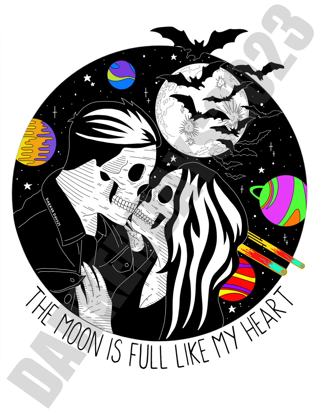 The Moon Is Full Like My Heart Print