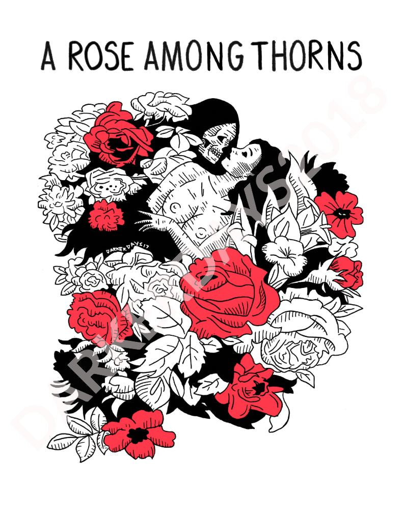 A Rose Among Thorns Print Throwback Prints