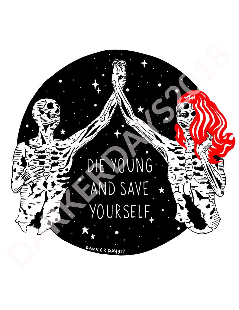Die Young Print Throwback Prints