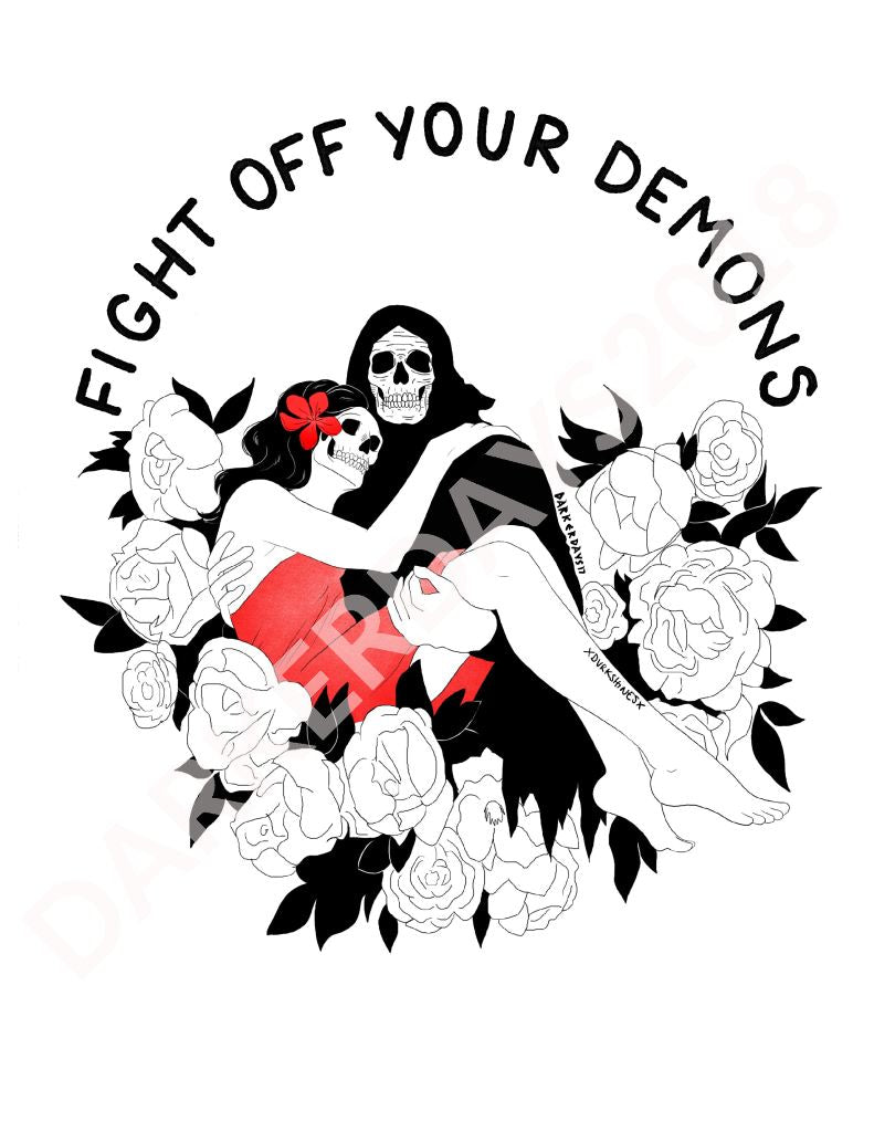 Fight Off Your Demons Print Throwback Prints