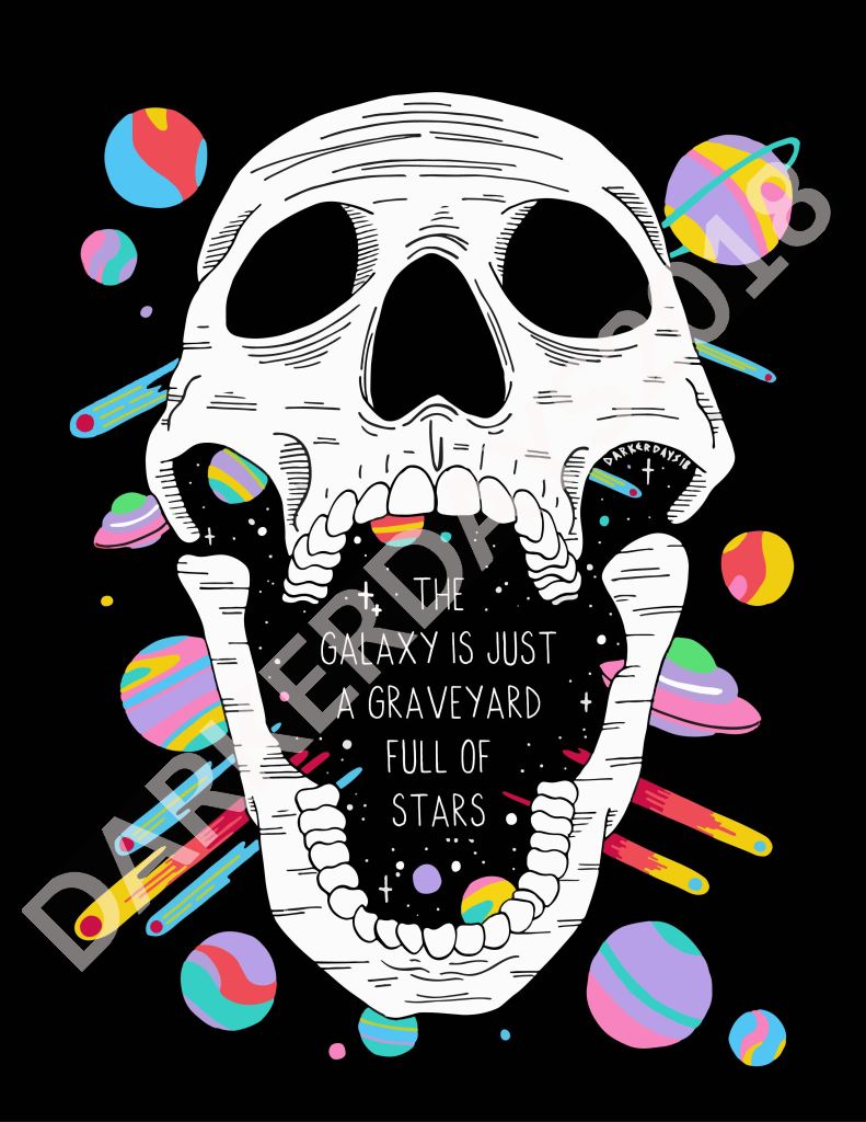 Galaxy Graveyard Print Prints