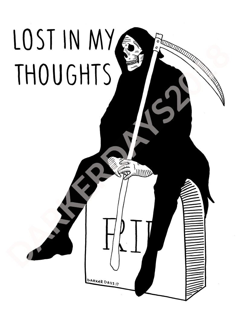Lost In My Thoughts Print Throwback Prints