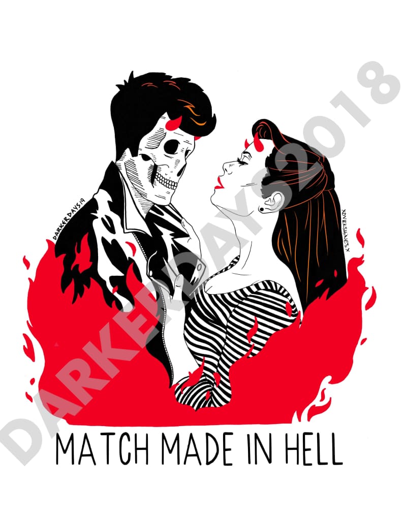 Match Made In Hell Print Collab W/@dvrkshines Prints