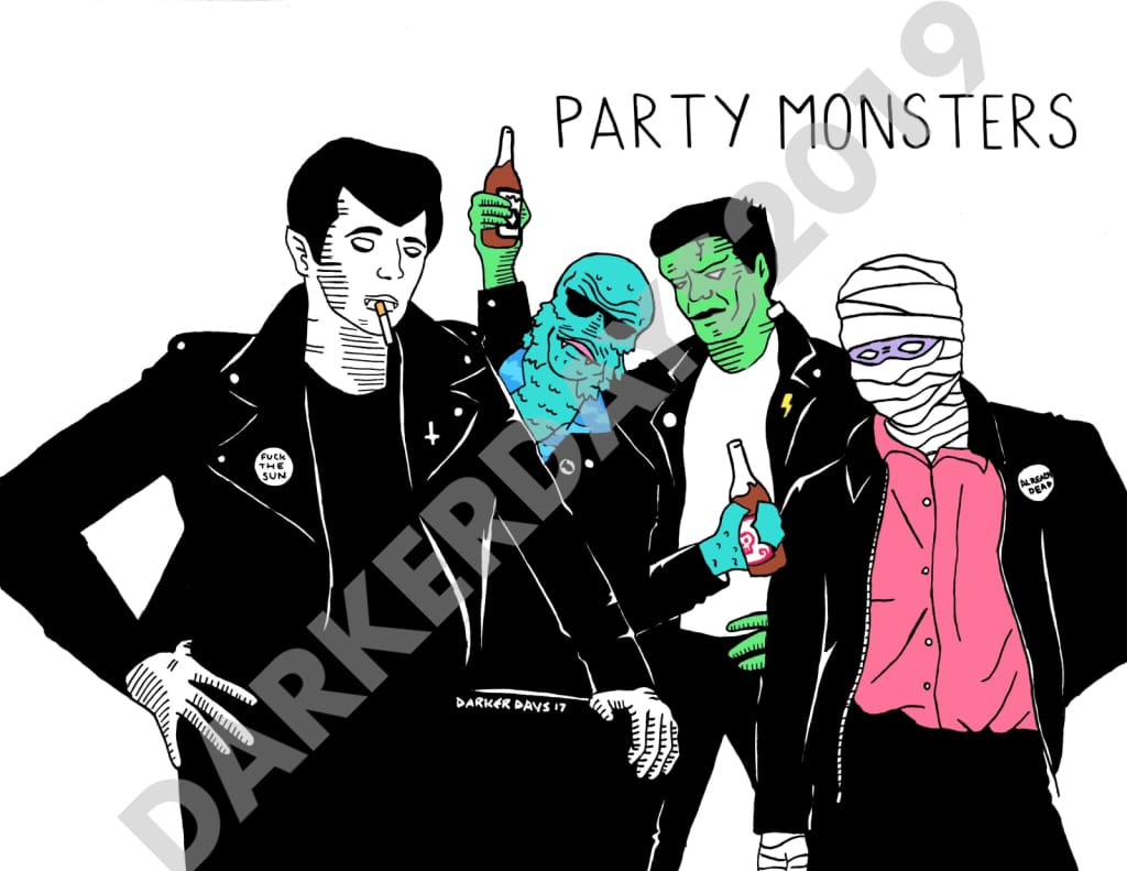 Party Monsters Print Throwback Prints