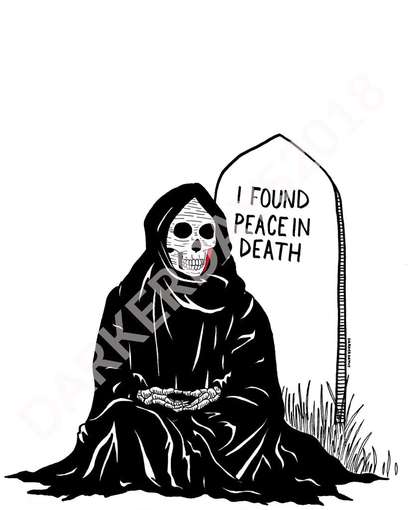 Peace In Death Print Throwback Prints