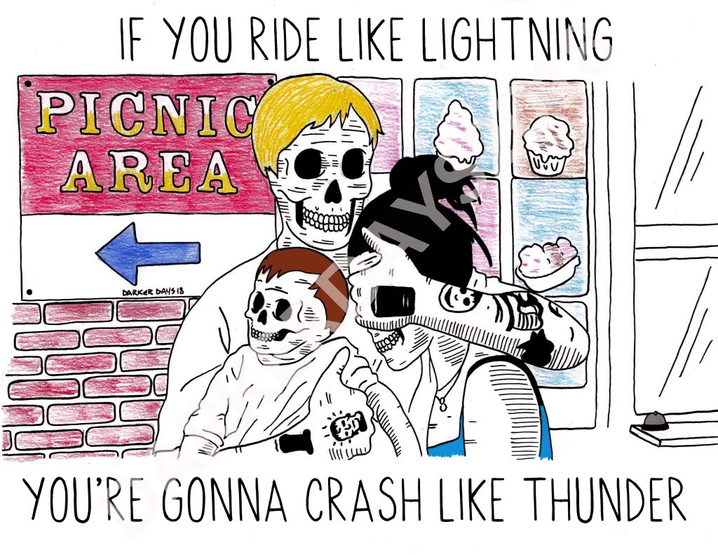 Ride Like Lightning Print Prints