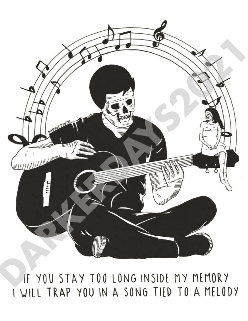 Song Tied To A Melody Original Illustration