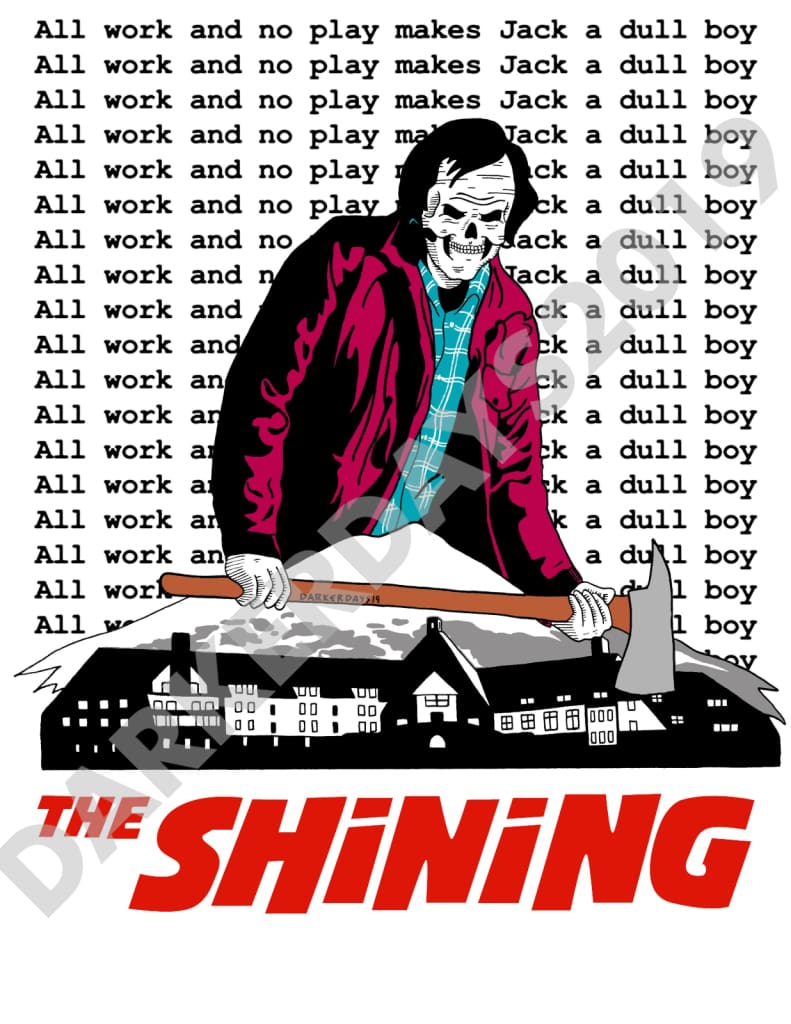 The Shining Print (With Background Text) Prints