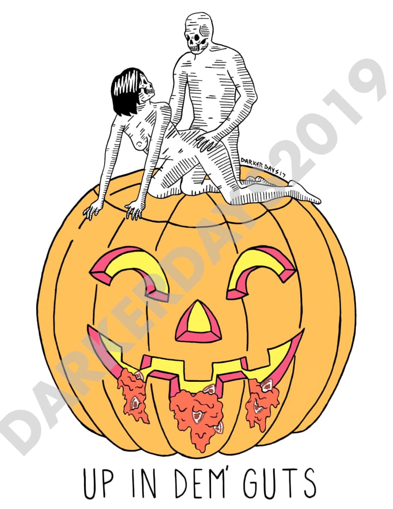 Up In Dem Guts Halloween Print Throwback Prints